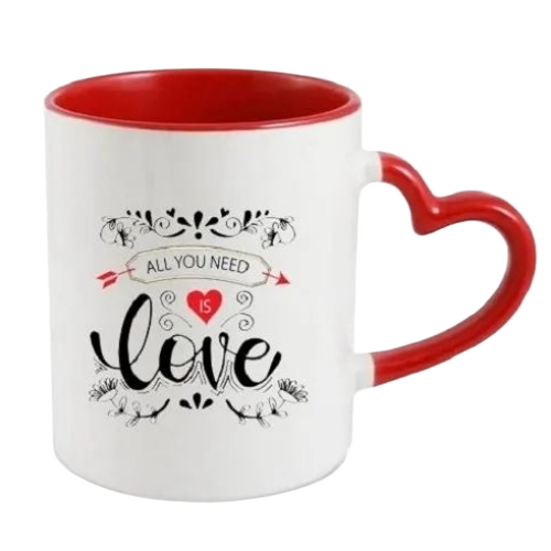 Heart Handle Ceramic Coffee Mug 
