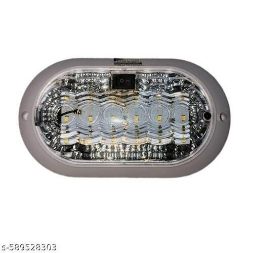 Oval Roof Light - Silver Durable Build, Stylish Automotive Use