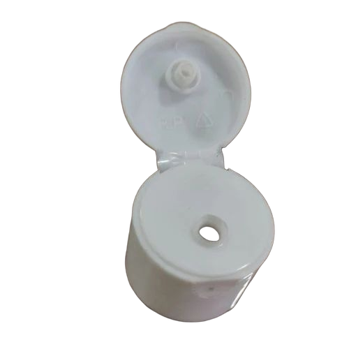 White Pp Flip Top Cap - Material: Plastic