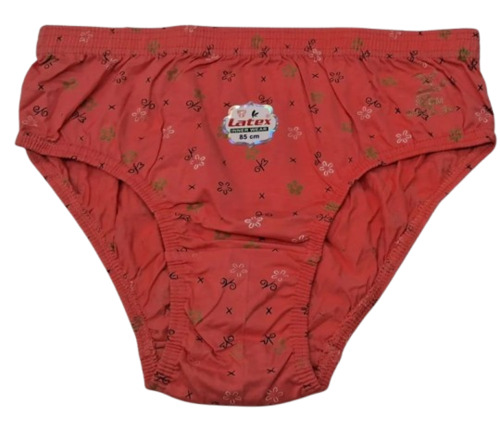 Women Printed Panties - Cotton Blend, 85 cm, Red | Lightweight, Breathable, Hipster, Casual Style