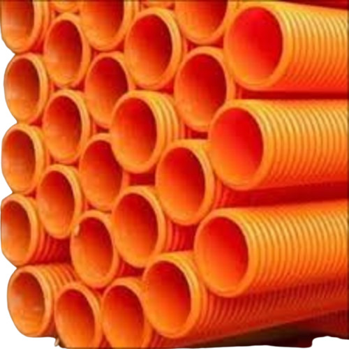 Orange 6 Meter Hdpe Double Wall Electrical Corrugated Pipe - Diameter: 200 Millimeter (Mm)