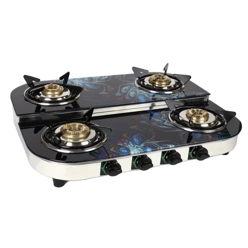Balck Four Burner Gas Stove