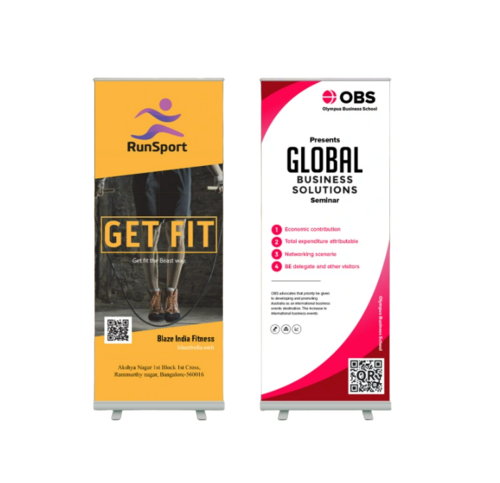 Roll-Up-Retractable Standees - Shape: Rectangular