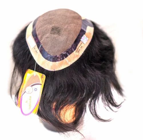 Golden Black Rose Man Hair Patch