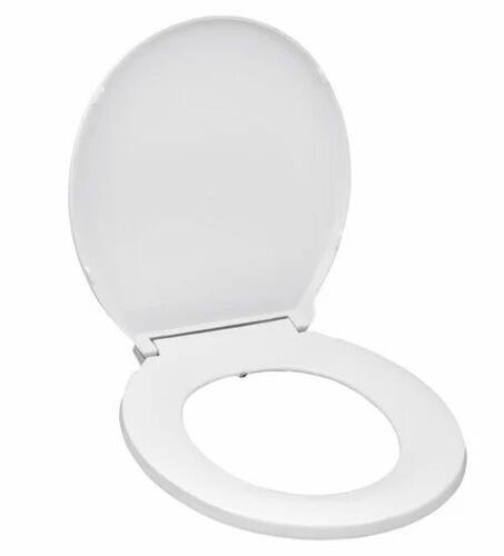 Toilet Seat Cover - Ceramic And Plastic, Oval Shape, White | Durable, Polished, Eco-Friendly Bathroom Accessory
