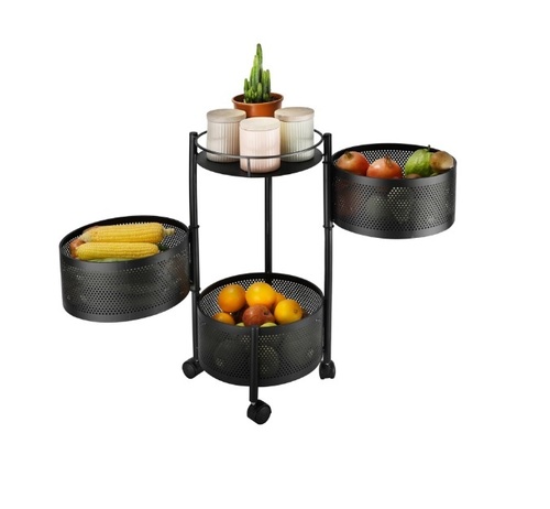 Iron Kitchen Trolley With Wheels