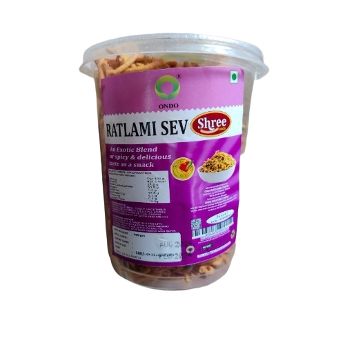 Savory Taste Ratlami Sev Namkeen - Lightly Oiled, Hygienic Packaging | Crunchy, Salty, Ready-to-Eat Snack