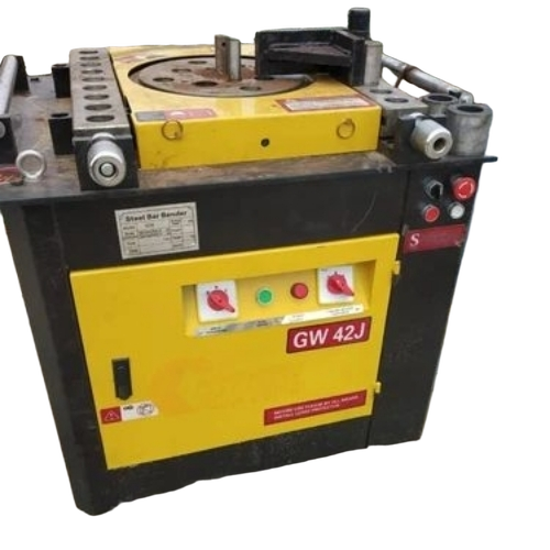 Steel Bar Bending Machine - Yellow and Black, 220-440 Volt | Fast Operation, Easy Maintenance
