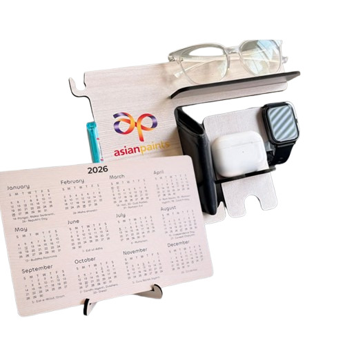 7 In 1 Desk Organizer With Calendar - Color: Multicolor