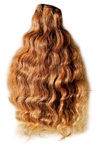 Golden Human Hair - Hair, Long, Gradient Brown-Blonde | Remy Indian Wavy Lightweight Extension, Washable