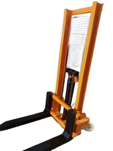 Hydraulic Manual Stacker - Color: Yellow