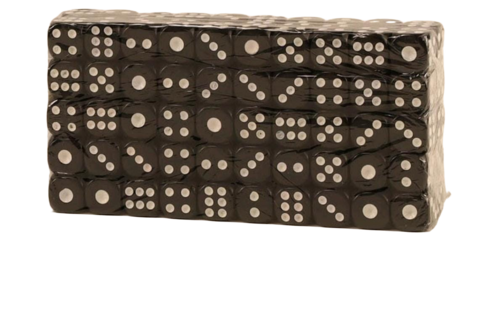 Black Ludo Dice - Material: Plastic