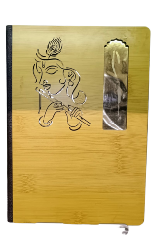 Wooden Notebook Diary - Color: Golden