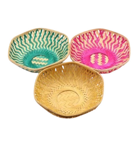Bamboo Handicraft Handmade Bowl - Color: Multi