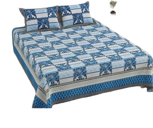 Cotton Double Bed Sheet Set - Color: Multi