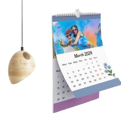 Printed Calendar - Custom Size Various Colors | Lightweight Easy to Clean Wall Mount Rectangular Shape