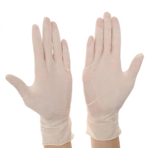 Latex Examination Powdered Gloves - Color: White