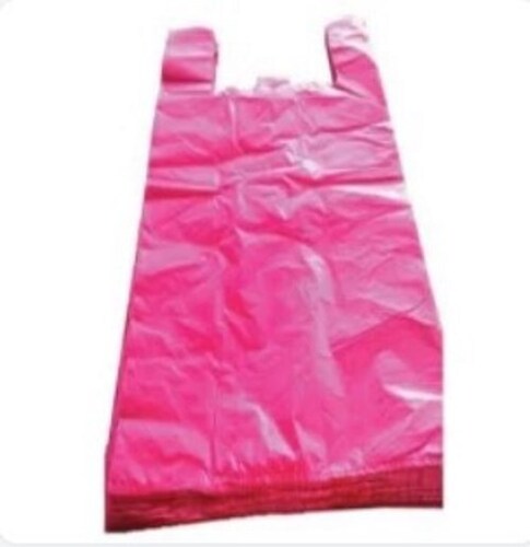 W Cut Ldpe Grocery Bag - Color: Pink