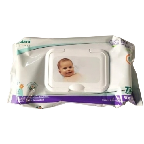 Himalaya Baby Wipes - Cotton, White | Gentle Cleansing, Alcohol-Free, Hypoallergenic, Fragrance-Free