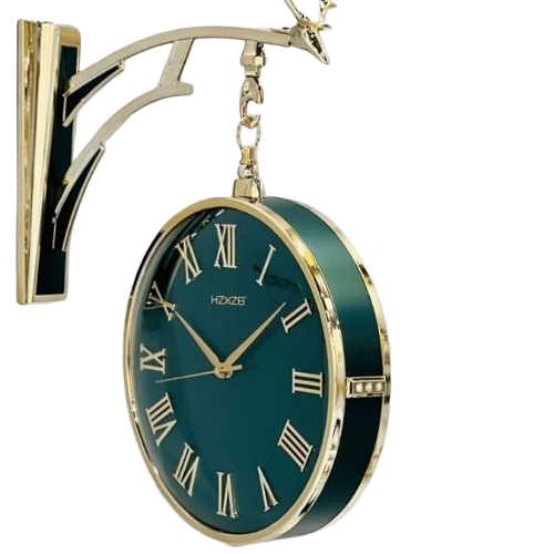 Round Wall Clock - Color: Golden