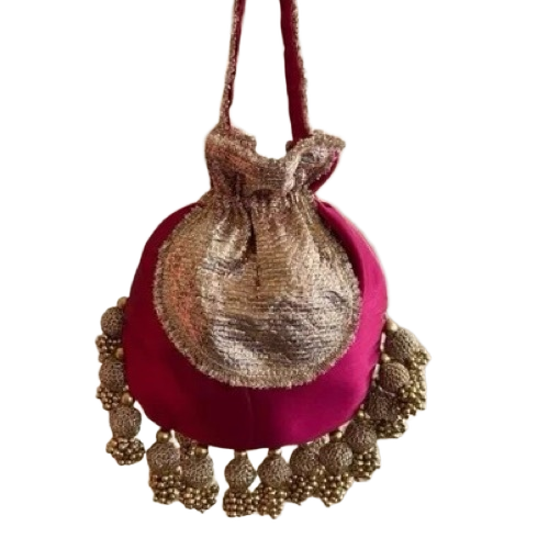 Silk Potli Bags. Color And Size Customization Available