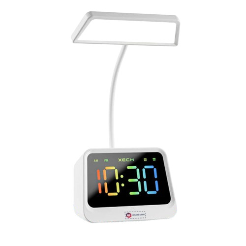 Xech Prism Ultra Premium Corporate Gift 3-In-1 Lamp, Bluetooth Speaker And Digital Clock - Color: White