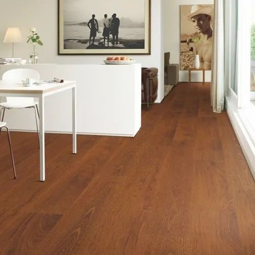 8Mm Laminated Wooden Flooring - Color: Dark Brown