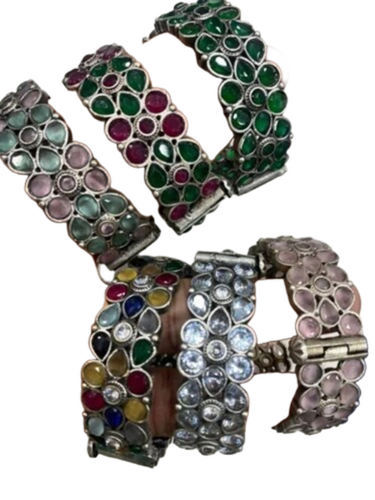 Silver Bangles - Earrings Type: Chandelier Earrings