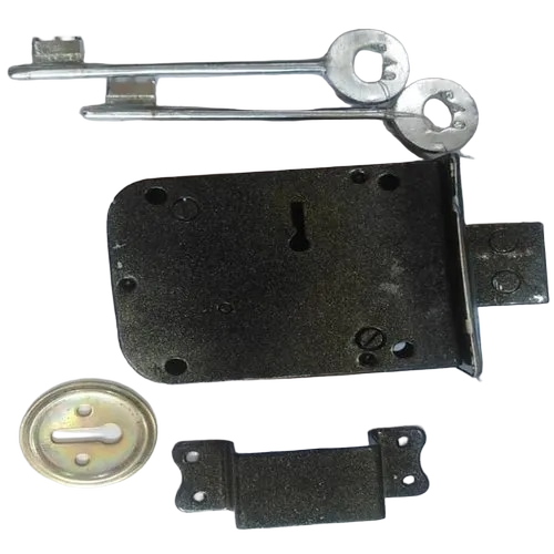 4" Door Lock - Color: Black