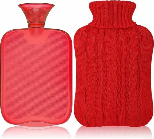 Hot Water Bottle With Cover - Capacity: 2 Ltr