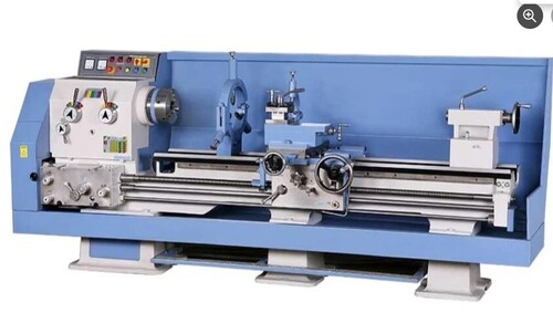 Industrial Lathe Machine - Metal, White And Blue, 220-440v | Automatic, Simple Control, 1 Year Warranty
