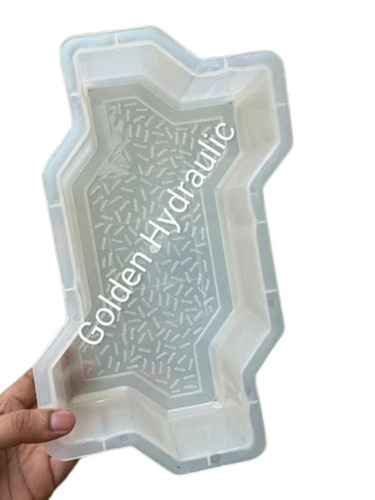 Zig Zag Paver Block Mould - Color: White