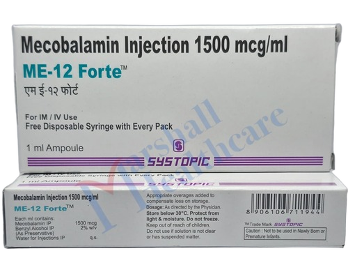 Mecobalamin Injection 1500 Mcg/Ml - Best Before: 24 Months