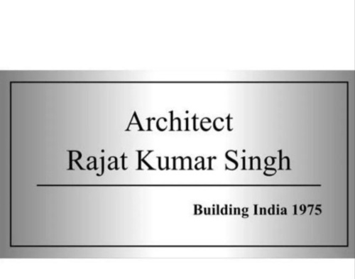 Name Plate - Metal, Custom Size, Silver | Polished Finish, Anti Rust