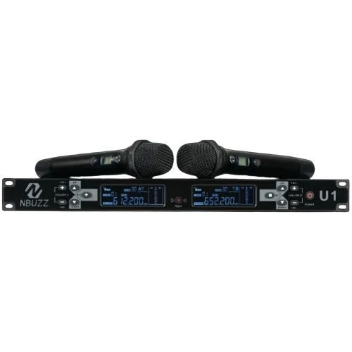 Professional Wireless Microphone System - Color: Black