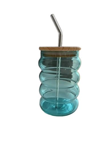 Ribbed Glass Tumbler