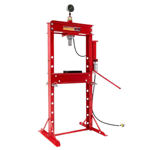 20 Ton Hydraulic Shop Press With Gauge - Color: Red