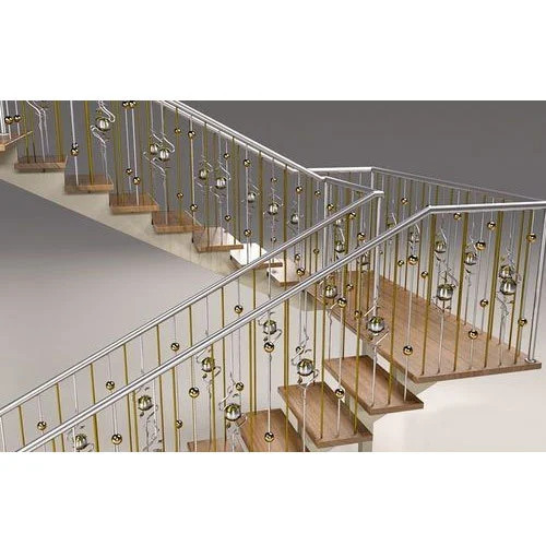 Ss Modern Railing - Stainless Steel Silver Polished Finish | Rust Proof Rodent Proof Rot Proof