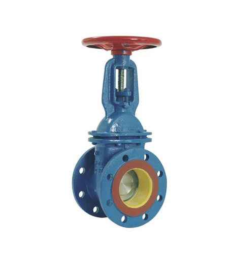 Flanged Gate Valve - Cast Iron, Blue, Rust Free | Manual, High Pressure, Corrosion Resistant, Industrial Use