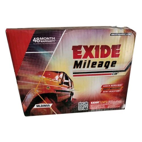 50 Ah Exide Mldin50 Mileage Battery - New, Eco Friendly, Good Condition | Automotive Use, 4 Year Warranty
