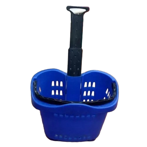Plastic Shopping Trolley - Color: Blue