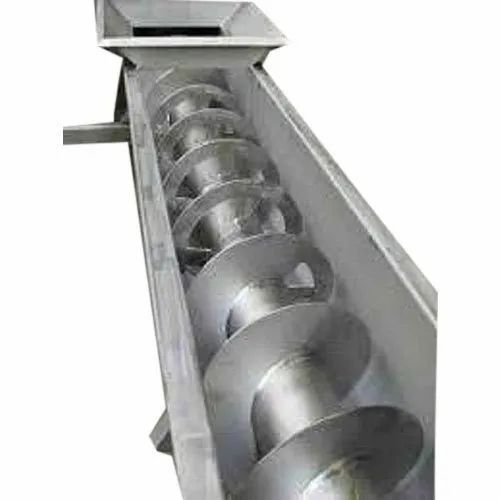 Stainless Steel Screw Conveyor - Standard Size, Silver | Durable, Long Lasting, Industrial Use