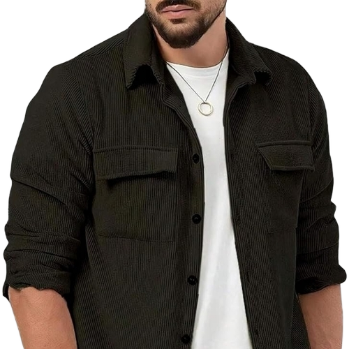 Denim Shirt - Denim, All Size, Dark Green | Anti-Wrinkle, Stylish, Comfortable, Washable, Skin Friendly