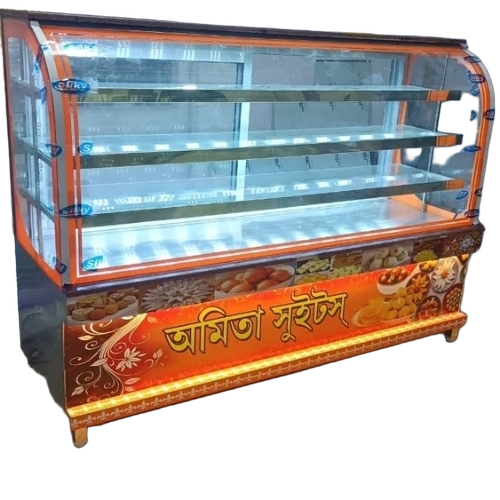 Three Shelves Stainless Steel Sweet Display Counter