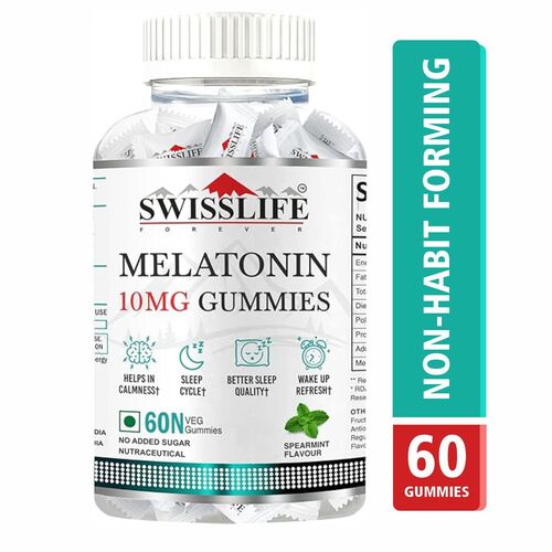 SwissLife Forever Melatonin 10 Mg Gummies & Multivitamin Gummies (60 Gummies Each)