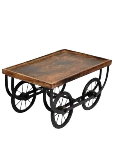 Wooden Serving Cart - Color: Brown
