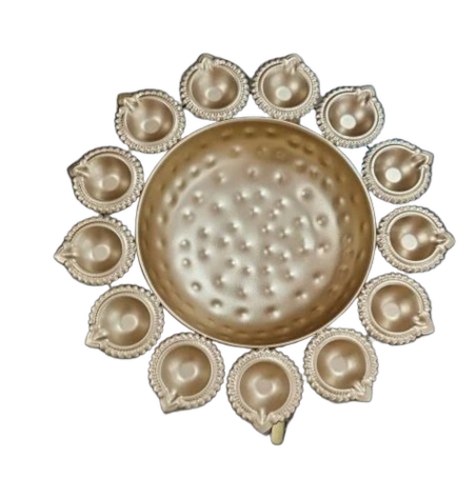 Antique Metal Urli - Color: Golden