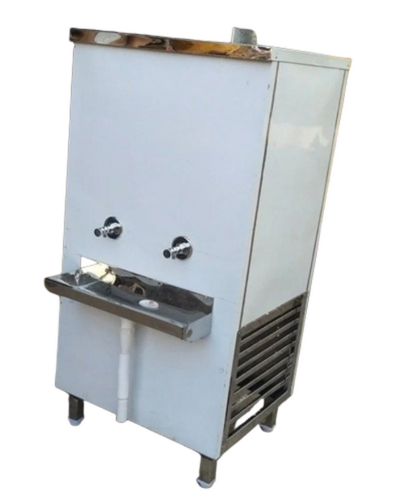 Stainless Steel Water Cooler - Color: White
