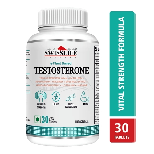 SwissLife Forever Testosterone for Men |Tribulus 1000mg |L-Citrulline & Kaunch Beej (30 Tablets)