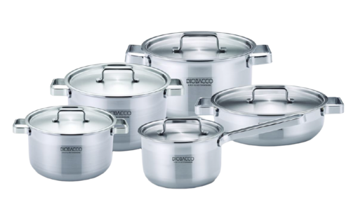 Full 5 Ply 5 Piece Cookware Set - Diameter: 16-24 Centimeter (Cm)